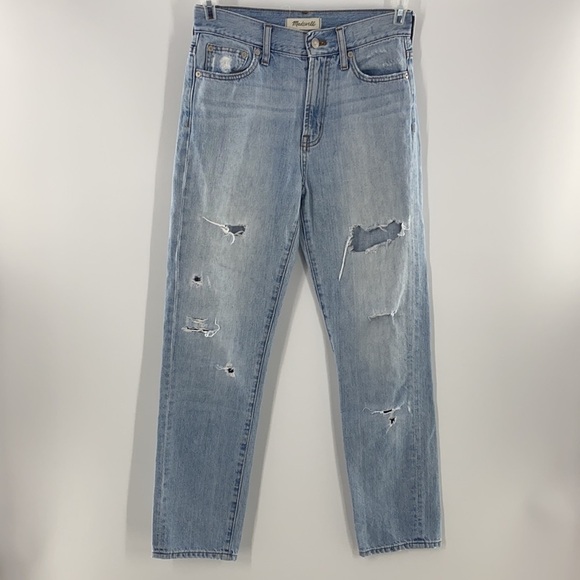 MADEWELL THE PERFECT SUMMER HIGH RISE DESTROYED JEAN Size 25